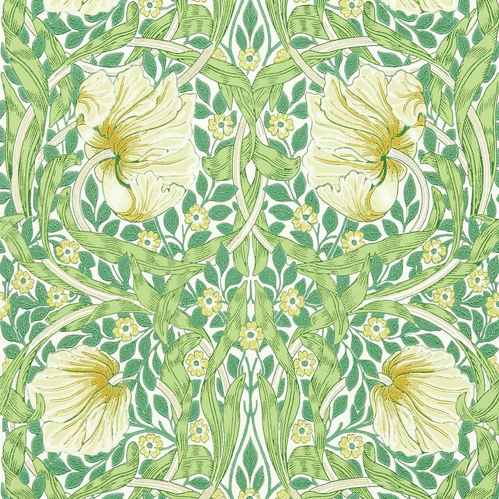 Pimpernel-behang-tapete-wallpaper-Morris & Co-Weld/Leaf Green-Rol-Selected-Wallpapers-Interiors
