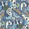 Pineapple Garden behang-1838 wallcoverings-Cobalt-Rol-Selected Wallpapers-Interiors