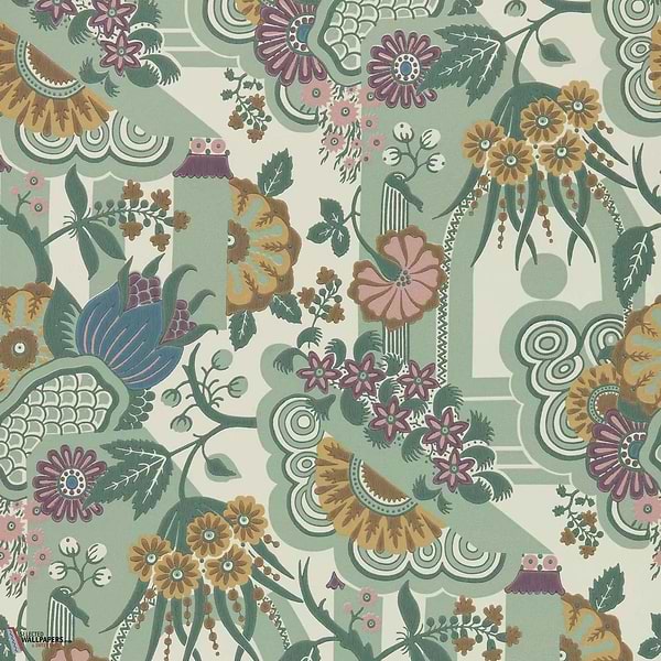 Pineapple Garden behang-1838 wallcoverings-Sage-Rol-Selected Wallpapers-Interiors