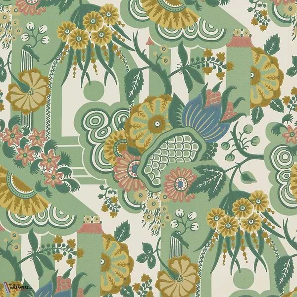 Pineapple Garden behang-1838 wallcoverings-Verde-Rol-Selected Wallpapers-Interiors