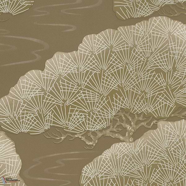 Pines behang-Little Greene-Golden pine-Rol-Selected Wallpapers-Interiors