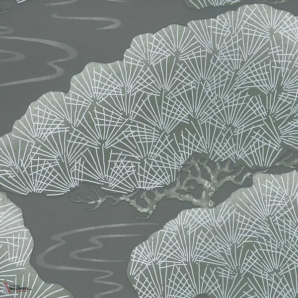 Pines behang-Little Greene-Silver pine-Rol-Selected Wallpapers-Interiors