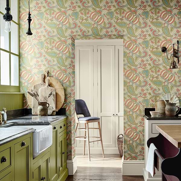 Pomegranate-behang-Tapete-Little Greene-Selected Wallpapers