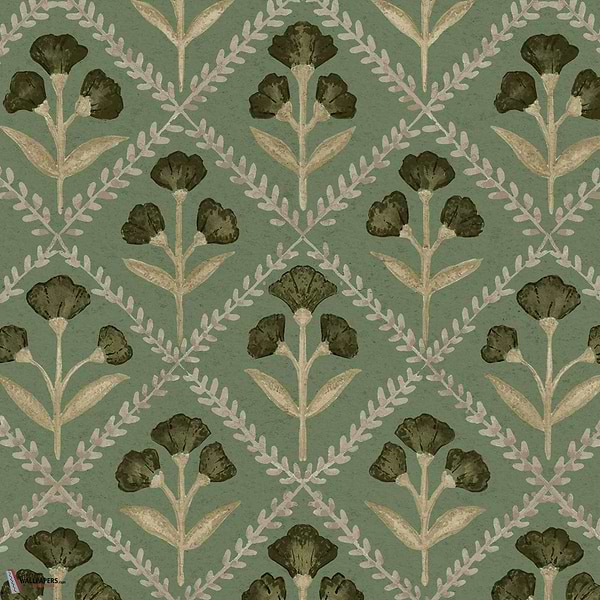 Poppy behang-Coordonne-Emerald-Non Woven-Rol-Selected Wallpapers-Interiors