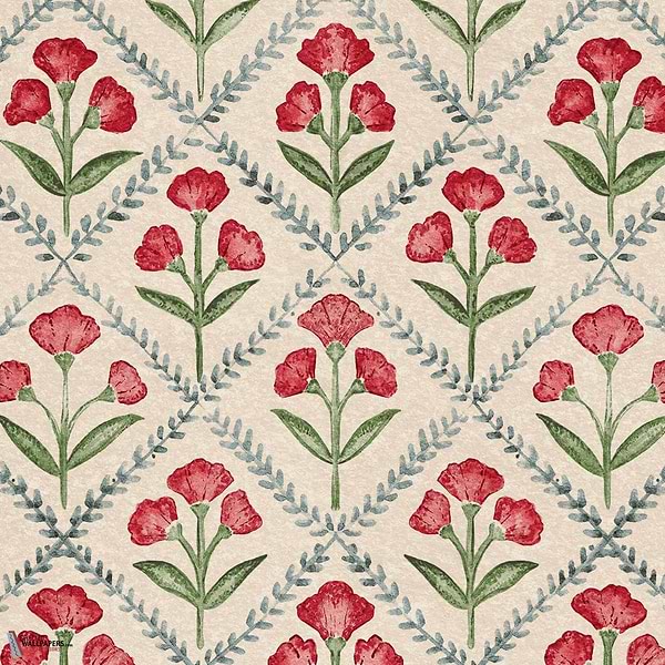 Poppy behang-Coordonne-Red-Non Woven-Rol-Selected Wallpapers-Interiors