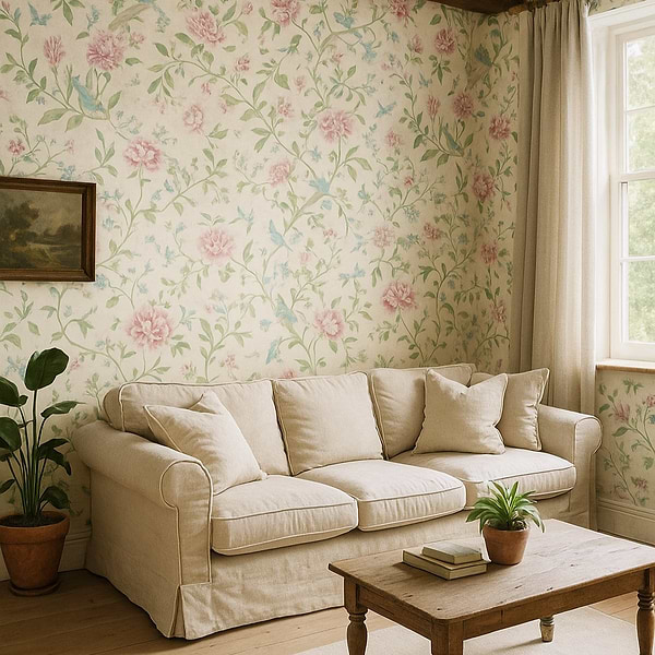 Porcelain Garden behang Sanderson selected wallpapers