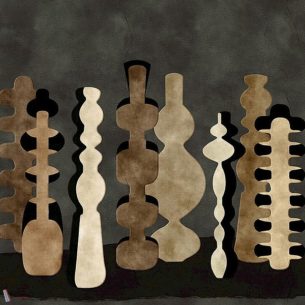 Potteries behang-Masureel-wallpaper-tapete-Clay-Paneel A-Selected-Wallpapers-Interiors