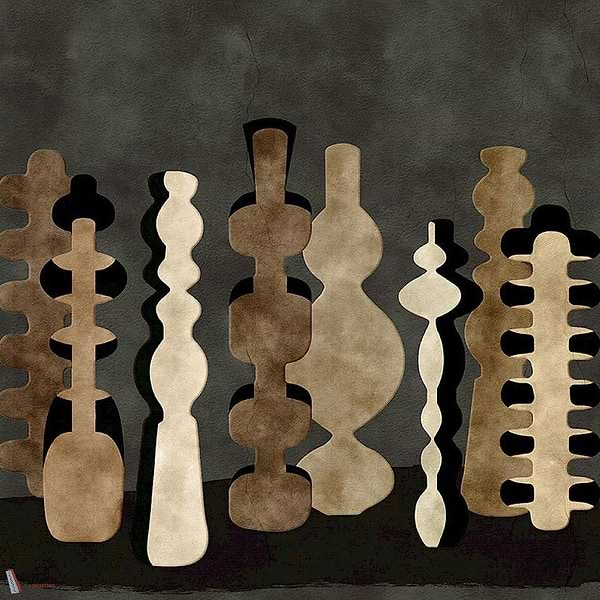 Potteries behang-Masureel-wallpaper-tapete-Clay-Paneel A-Selected-Wallpapers-Interiors