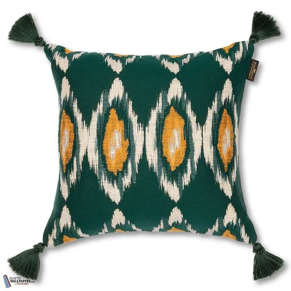 Pradesh Ikat Kussen-Kussen-Mind the Gap-Kissen-Cushion-Green/Yellow-50 x 50 cm-Selected Interiors
