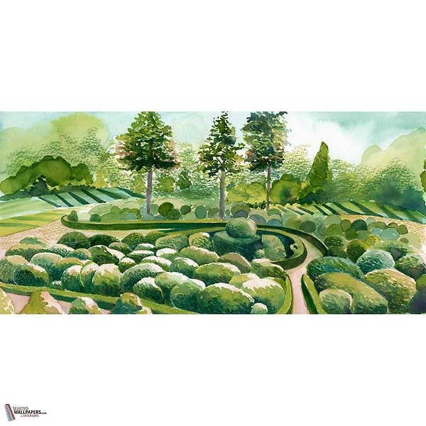 Promenade des buis behang-Les Dominotiers-01-Non Woven (70 cm)-M2-Selected Wallpapers-Interiors