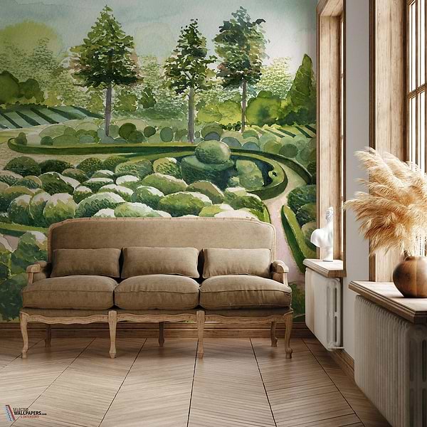 Promenade des buis behang-Les Dominotiers-Selected Wallpapers-Interiors