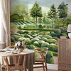 Promenade des buis behang-Les Dominotiers-Selected Wallpapers-Interiors