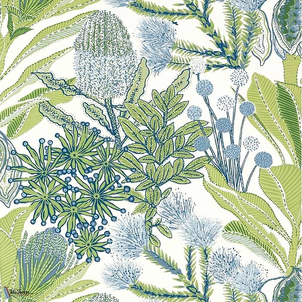 Protea-Behang-Tapete-Thibaut-Green and Blue-Rol-T13923-Selected Wallpapers
