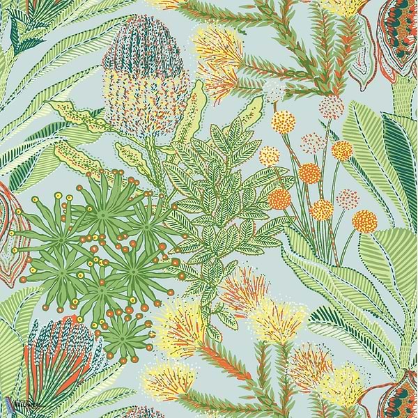 Protea-Behang-Tapete-Thibaut-Light Blue-Rol-T13925-Selected Wallpapers