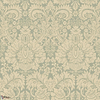 Queen's damask behang-GP&J Baker-Aquamarine-Rol-Selected Wallpapers-Interiors