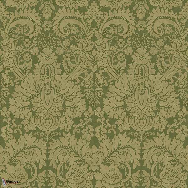 Queen's damask behang-GP&J Baker-Royal green-Rol-Selected Wallpapers-Interiors