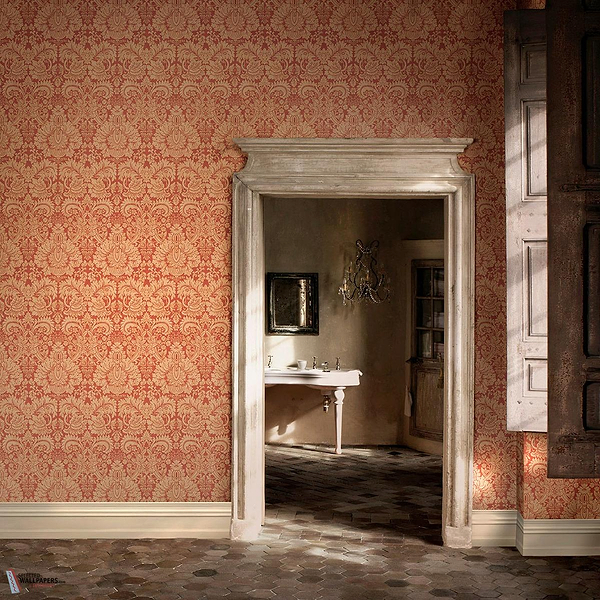 Queen's damask behang-GP&J Baker-Selected Wallpapers-Interiors