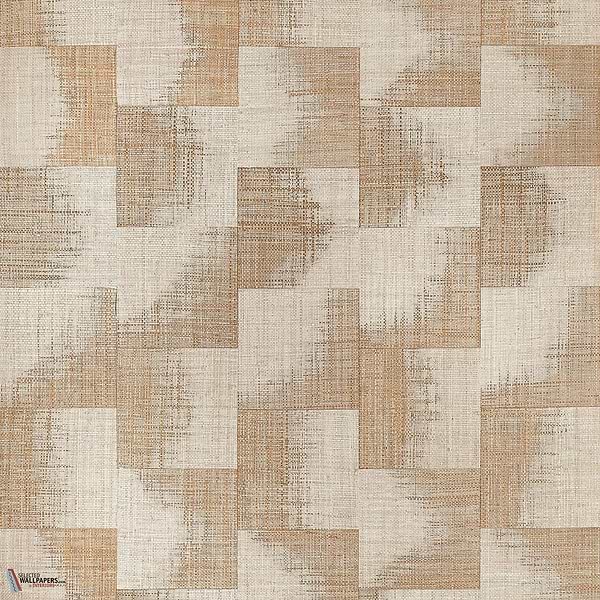 Raffia Squares behang-Thibaut-Beige-Rol-Selected Wallpapers-Interiors