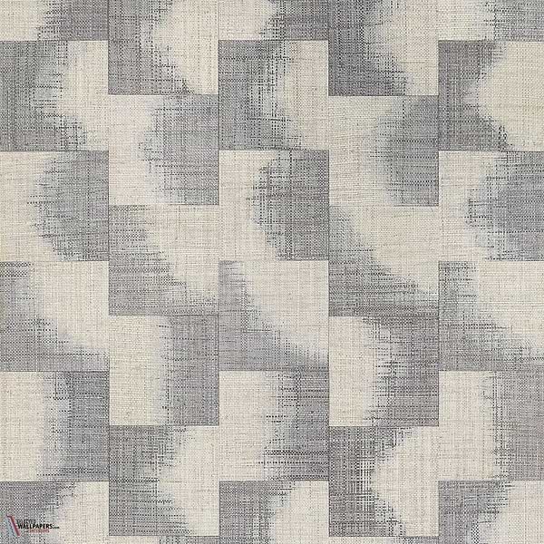 Raffia Squares behang-Thibaut-Graphite-Rol-Selected Wallpapers-Interiors