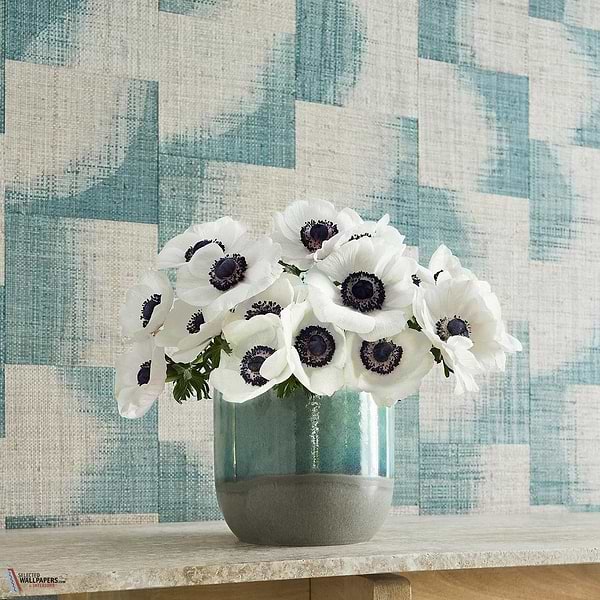 Raffia Squares behang-Thibaut-Selected Wallpapers-Interiors