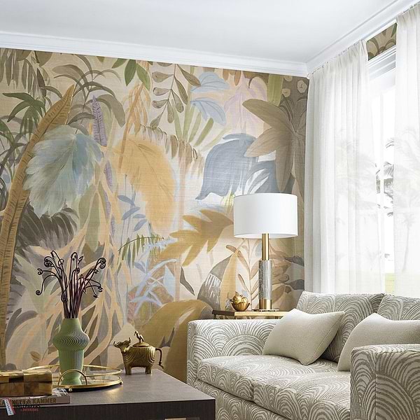 Rainforest mural behang-Thibaut-Selected Wallpapers-Interiors