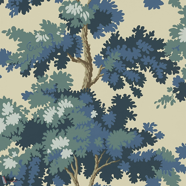 Raphael wallpaper-Sandberg-Blue-Roll-Selected Wallpapers-Interiors