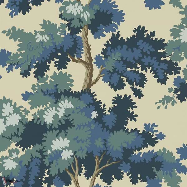 Raphael wallpaper-Sandberg-Blue-Roll-Selected Wallpapers-Interiors