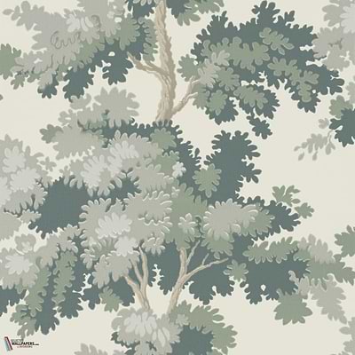 Raphael wallpaper-Sandberg-Green-Roll-Selected Wallpapers-Interiors