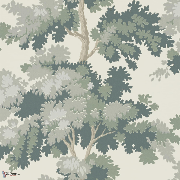 Raphael wallpaper-Sandberg-Green-Roll-Selected Wallpapers-Interiors