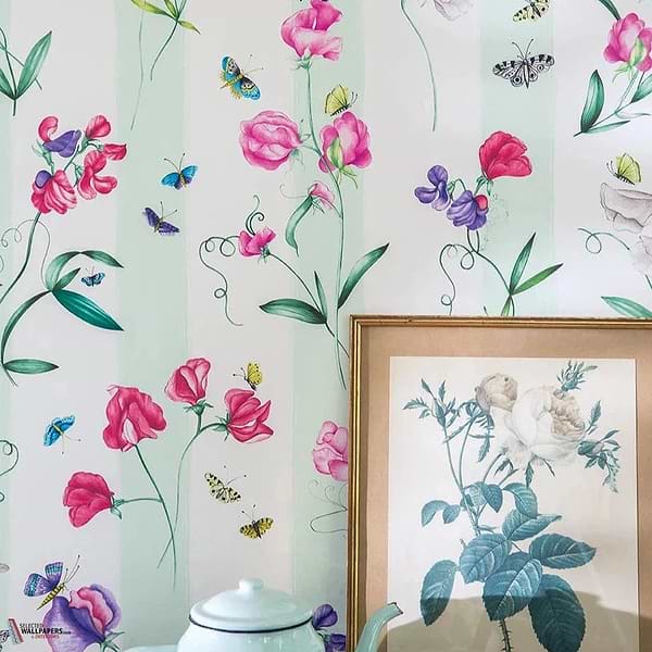 Rayure les pois de senteur behang-Pierre Frey-wallpaper-tapete-Selected-Wallpapers-Interiors