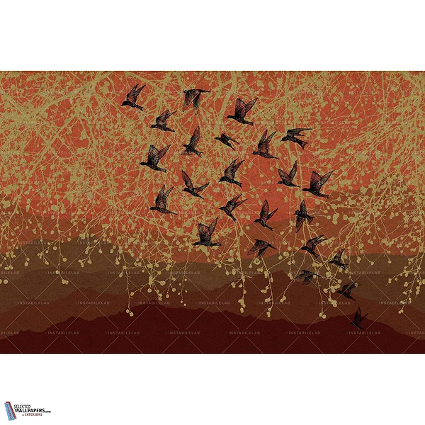 Red Mountain-INSTABILELAB-wallpaper-behang-Tapete-wallpaper-Selected Wallpapers