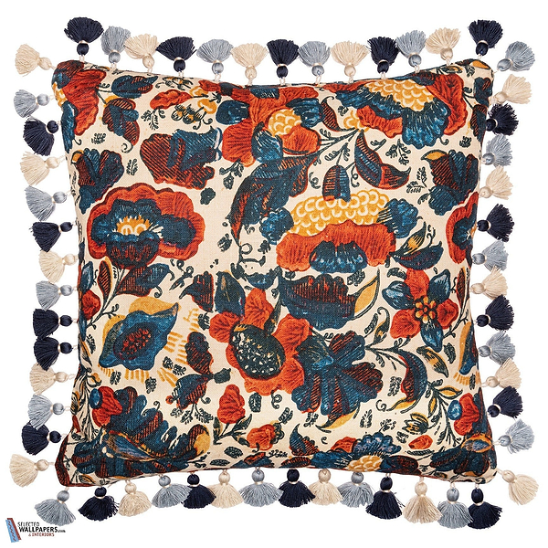 Remondini Floral Kussen-Kussen-Mind the Gap-Kissen-Cushion-Red/Blue-50 x 50 cm-Selected Interiors