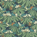 Rhododendron behang-1838 wallcoverings-Forest-Rol-Selected Wallpapers-Interiors