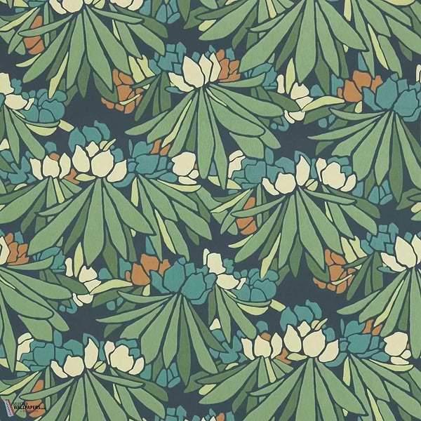 Rhododendron behang-1838 wallcoverings-Forest-Rol-Selected Wallpapers-Interiors