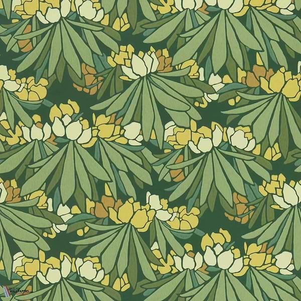 Rhododendron behang-1838 wallcoverings-Yellow-Rol-Selected Wallpapers-Interiors