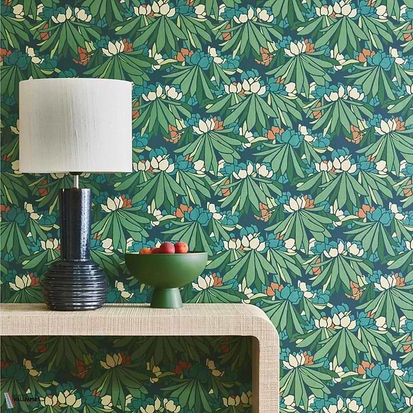 Rhododendron behang-1838 wallcoverings-Selected Wallpapers-Interiors
