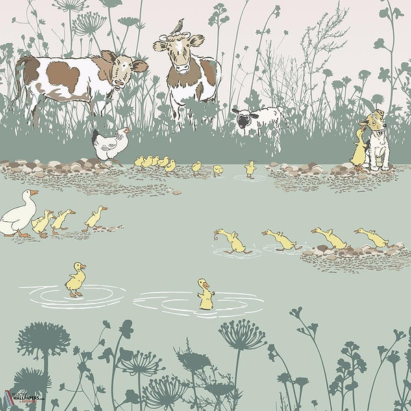 Riverside Capers behang-Little Greene-Quack-Set-Selected Wallpapers-Interiors