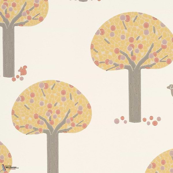 Rodney Street behang-Little Greene-Light gold-Rol-Selected Wallpapers-Interiors