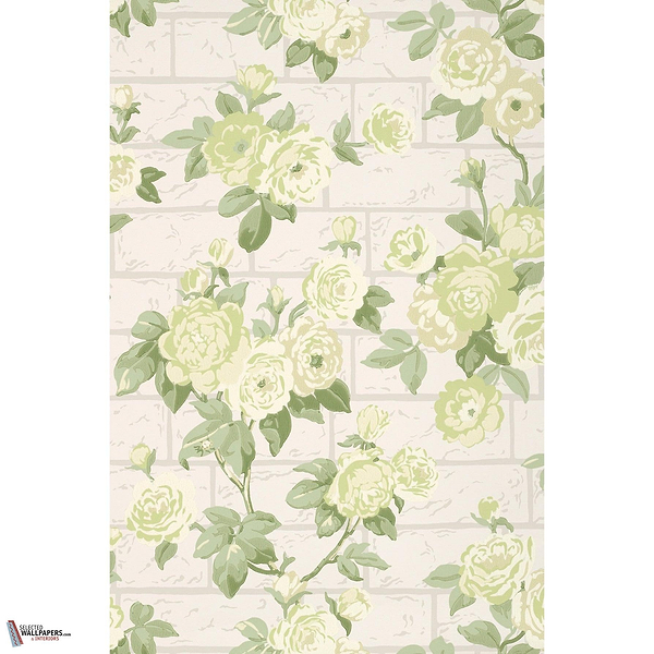 Rose Garden wallpaper-Little Greene-Slaked Lime-Roll-Selected Wallpapers-Interiors