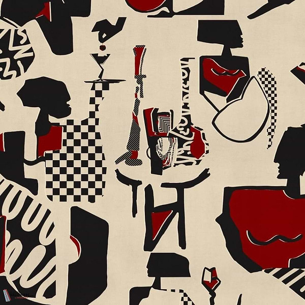 Round Midnight behang-Mind the Gap-Red-Rol-Selected Wallpapers-Interiors