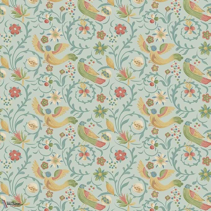 Royal Court behang-GP&J Baker-Aqua-Rol-Selected Wallpapers-Interiors