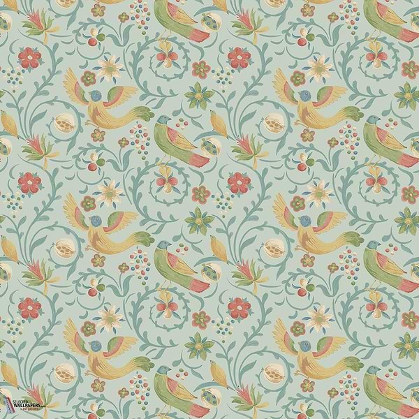 Royal Court behang-GP&J Baker-Aqua-Rol-Selected Wallpapers-Interiors