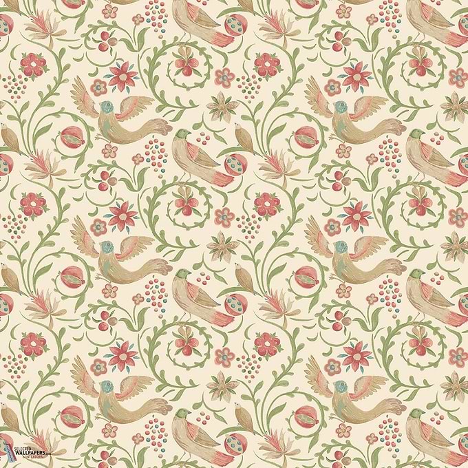 Royal Court behang-GP&J Baker-Pink/green-Rol-Selected Wallpapers-Interiors