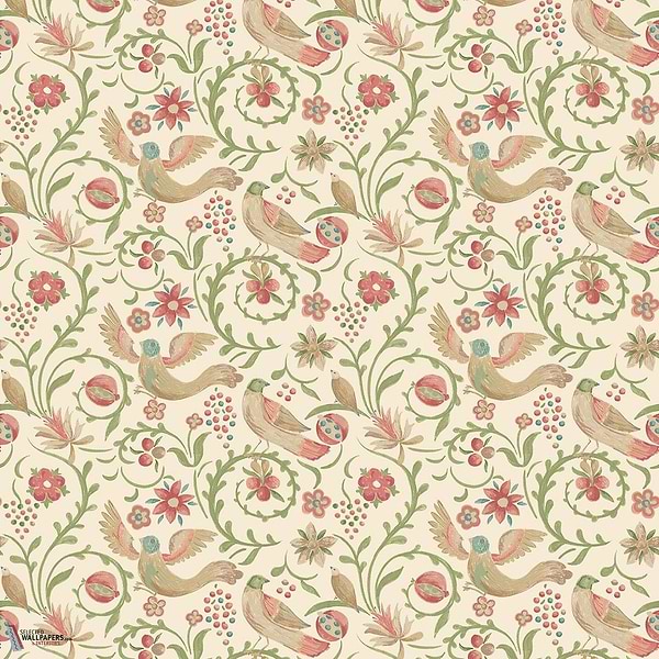 Royal Court behang-GP&J Baker-Pink/green-Rol-Selected Wallpapers-Interiors