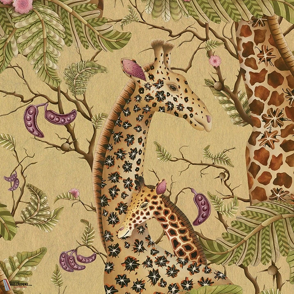 Royal Giraffe behang-Cole & Son-Gilded-Rol-Selected Wallpapers-Interiors