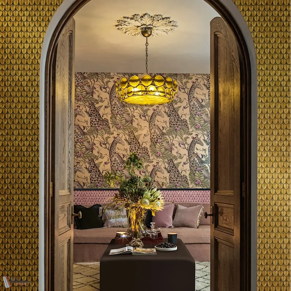 Royal Giraffe behang-Cole & Son-Selected Wallpapers-Interiors