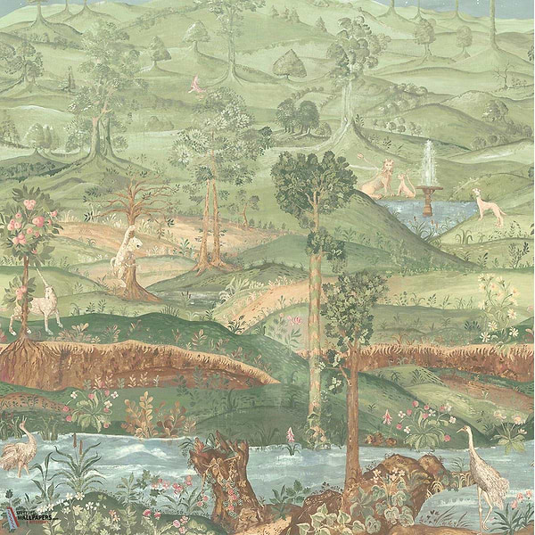 Royal Park panel behang-GP&J Baker-Royal green-Rol-Selected Wallpapers-Interiors