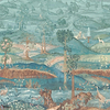 Royal Park panel behang-GP&J Baker-Teal-Rol-Selected Wallpapers-Interiors