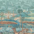 Royal Park panel behang-GP&J Baker-Teal-Rol-Selected Wallpapers-Interiors