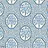 Royal maze behang-GP&J Baker-Royal blue-Rol-Selected Wallpapers-Interiors